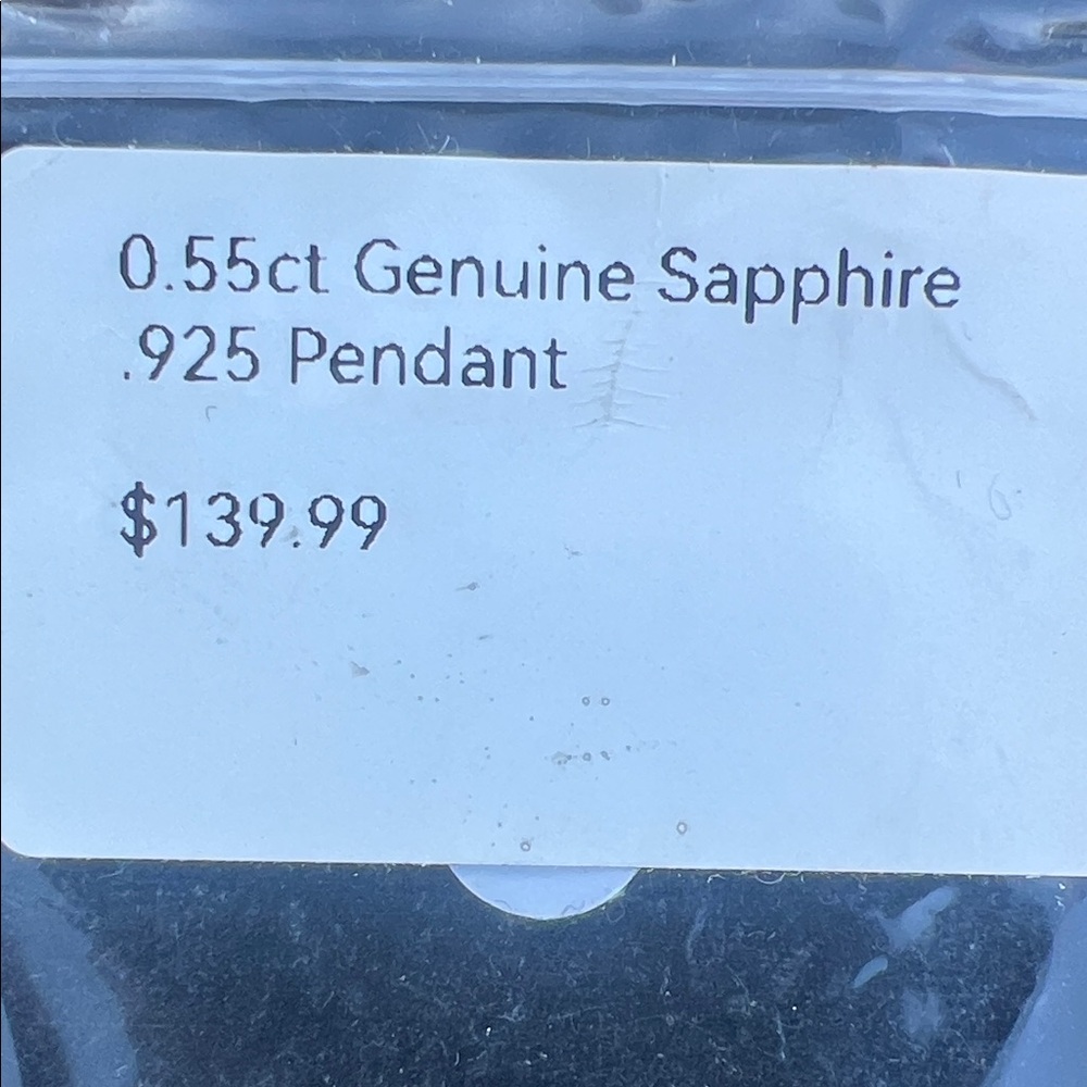 Genuine Sapphire .925 Pendant